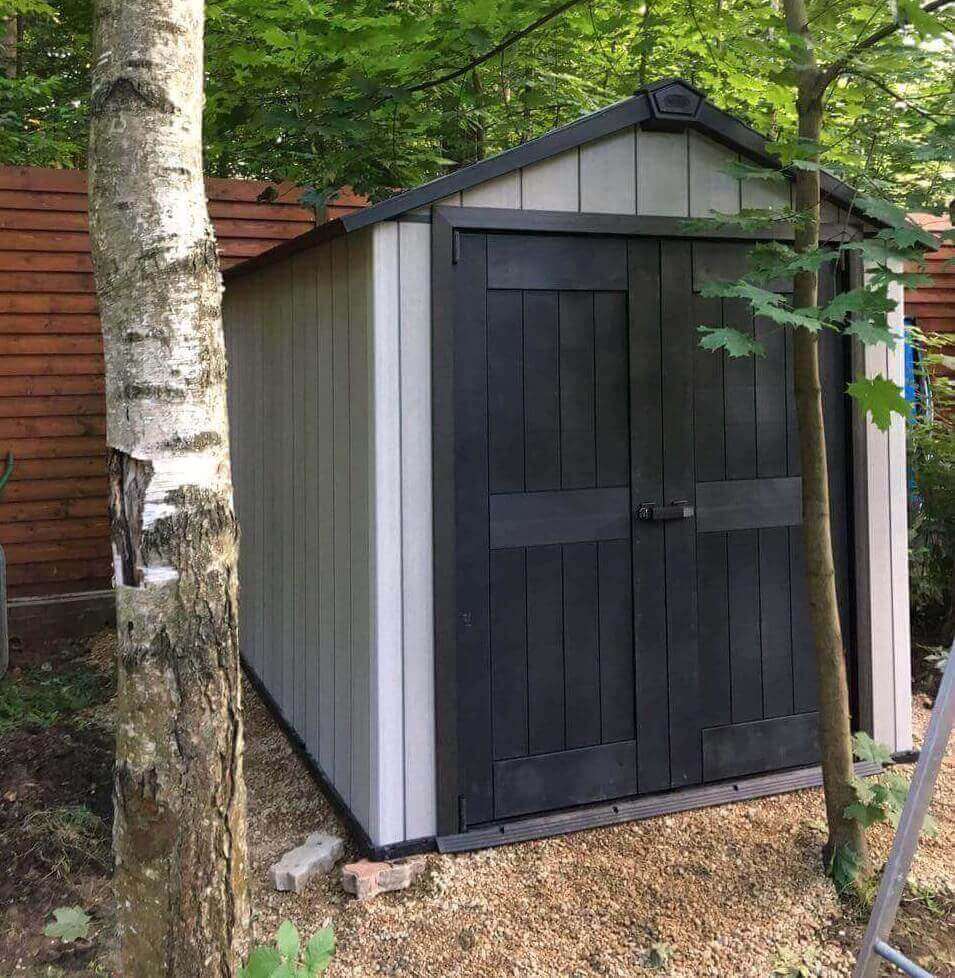 Сарай для дачи из ДПК