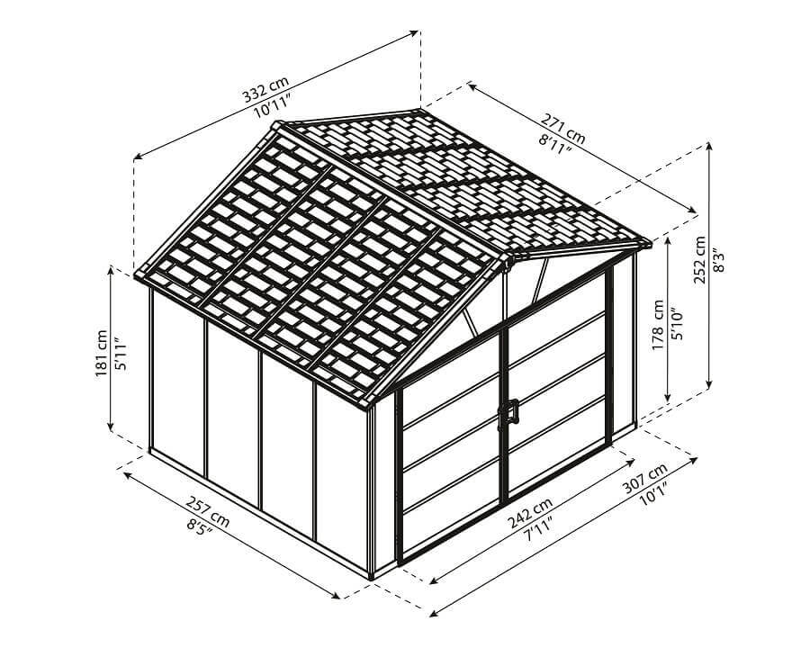 Сарай yukon 11x9 garage Сарай yukon 11x9 garage