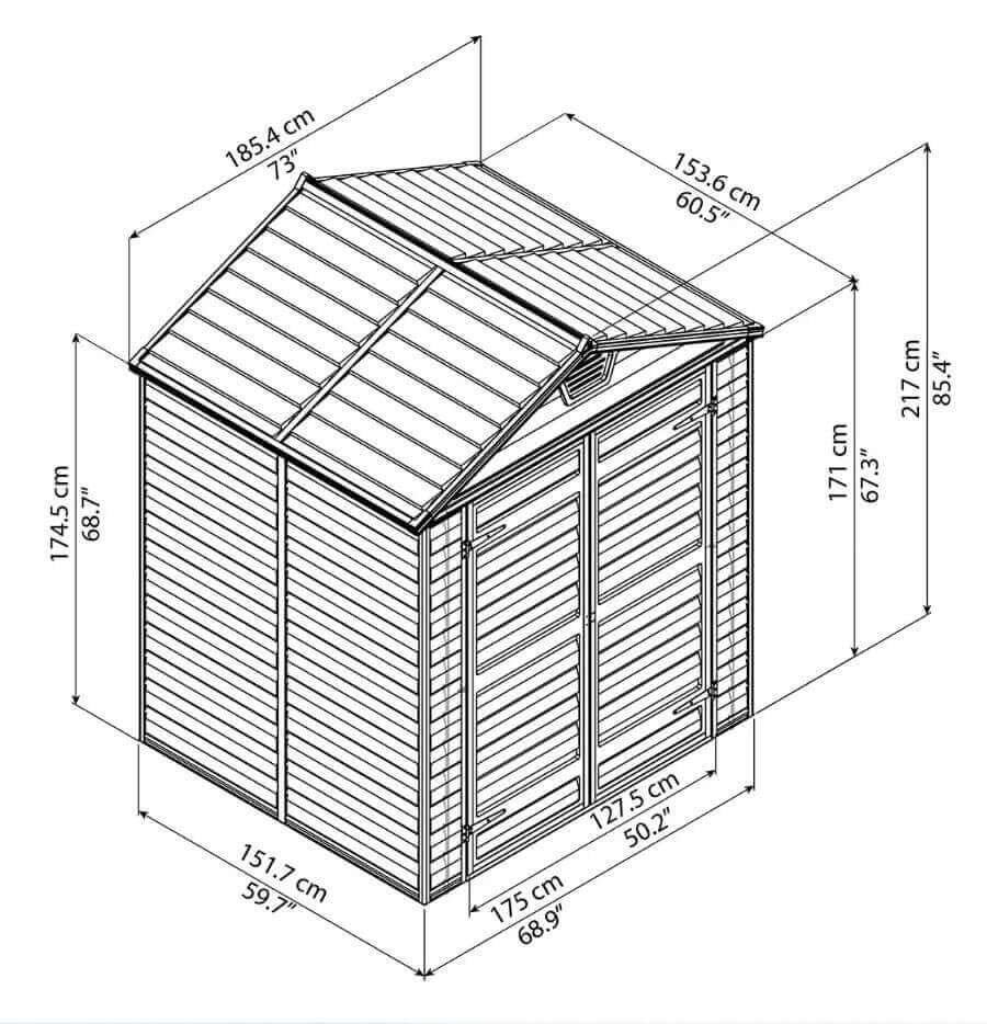 Сарай skylight 6x5 seryy
