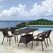 комплект плетеной мебели t198d/y137c-w53 brown 4pcs в официальном магазине viva-verde.ru