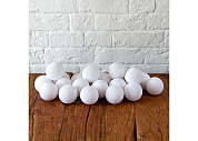 Гирлянда из хлопковых шариков "Белая" (20 шариков)  по выгодным ценам с доставкой по Москве и Регионам от производителя. Более 50 видов детских кроваток, диванов, стульчиков, столов, комплектов. Доставка 24/7. Фирменная гарантия на детскую мебель.