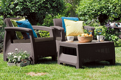 комплект мебели corfu balcony set в официальном магазине viva-verde.ru