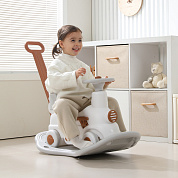 Поезд-качалка-беговел UNIX Kids Train Grey