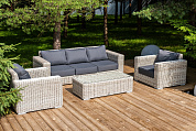 "боно" лаунж-зона из искусственного ротанга, цвет бежевый в официальном магазине viva-verde.ru