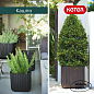 Кашпо Куб S (Keter cube planter S) коричневый