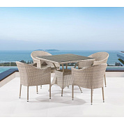 комплект плетеной мебели t190b/y350a-w85-90x90 latte 4pcs в официальном магазине viva-verde.ru