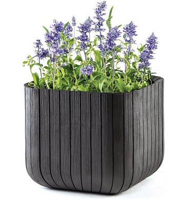Кашпо Куб S (Keter cube planter S) коричневый