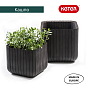 Кашпо Куб L (Keter сube planter L) коричневый