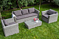 "Капучино" кресло из искусственного ротанга (гиацинт), цвет серый