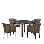 комплект плетеной мебели t257a/y350a-w53 brown 4pcs в официальном магазине viva-verde.ru