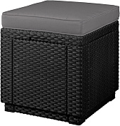 пуфик куб с подушкой (cube with cushion) графит в официальном магазине viva-verde.ru