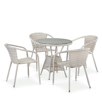 комплект плетеной мебели t705ant/y137c-w85 4pcs latte в официальном магазине viva-verde.ru