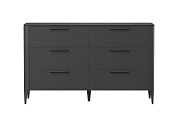 Комод Type oak 6 ящиков ширина 140 см (черный). Современная мебель для гостиной, Более 50 шкафы, стелажи, комоды, диваны, столы, Доставка 24/7. Фирменная гарантия на детскую мебель.