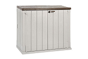 картинка ящик пластиковый toomax wood style 1270л, серый/коричневый от магазина viva-verde.ru
