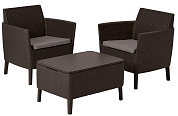 комплект мебели салемо балкон (salemo balcony set) коричневый в официальном магазине viva-verde.ru