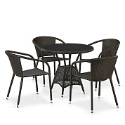 комплект плетеной мебели t707ans/y137c-w53 4pcs brown в официальном магазине viva-verde.ru