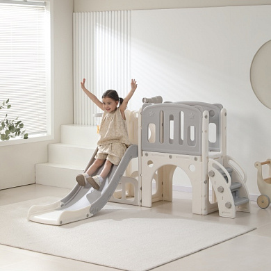 Игровой комплекс с горкой UNIX Kids Star Grey