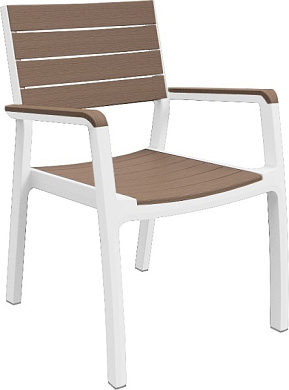 стул c подлокотниками гармония (harmony armchair) белый-капучино в официальном магазине viva-verde.ru