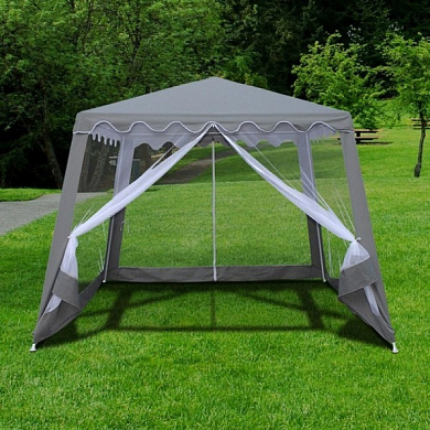 садовый шатер afm-1036nb grey (3x3/2.4x2.4) в официальном магазине viva-verde.ru