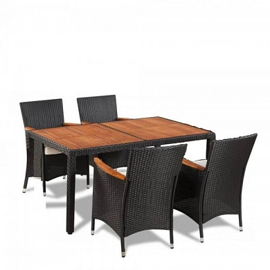 комплект плетеной мебели afm-460 150x90 brown (4+1) в официальном магазине viva-verde.ru