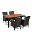 Комплект плетеной мебели AFM-460 150x90 Brown (4+1)