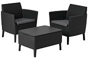 комплект мебели салемо балкон (salemo balcony set) графит в официальном магазине viva-verde.ru