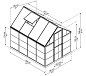 Теплица из поликарбоната HYBRYD 6x8 серый