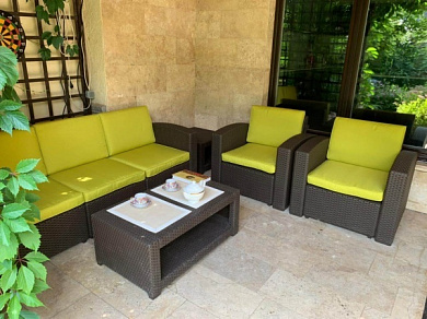 комплект чехлов для rattan premium 4 желтый в официальном магазине viva-verde.ru