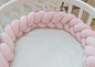 Бортик плетёный для кроватки Ellipsebed (розовый)