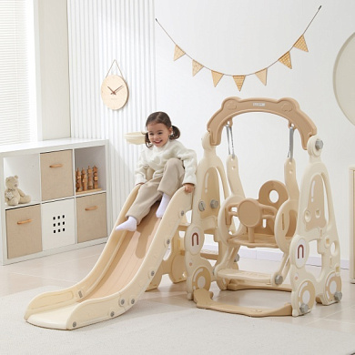 Горка с качелями UNIX Kids Car Camel