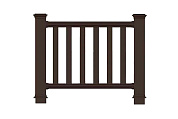 Ограждение ДПК holzhof woodstyle секция 1 м.п., с тиснением 3D,
