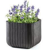 Кашпо Куб S (Keter cube planter S) коричневый