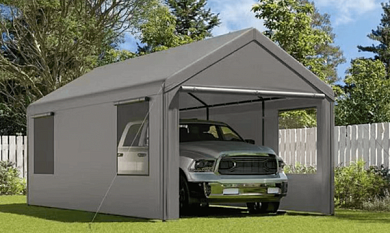 картинка тентовый гараж в коробке carport vela 3х6 от магазина viva-verde.ru