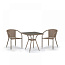 Комплект плетеной мебели T282BNT/Y137C-W56 Light brown 2Pcs