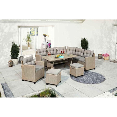комплект плетеной мебели afm-373b beige в официальном магазине viva-verde.ru