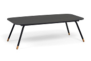 "верона" журнальный стол из hpl 120х65, h40, каркас черный муар, цвет столешницы "черный мрамор" в официальном магазине viva-verde.ru