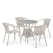 комплект плетеной мебели t705ant/y137c-w85 4pcs latte в официальном магазине viva-verde.ru