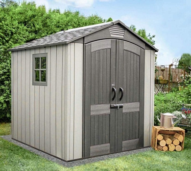 пластиковый хозблок lifetime woodlook 7x7 от магазина viva-verde.ru