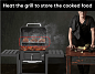 Угольный гриль для барбекю Side Table 2 BBQ