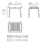 Столик пластиковый для лежака Vondom Ibiza Basic