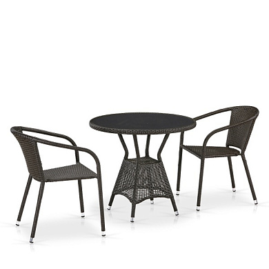 комплект плетеной мебели t707ans/y137c-w53 2pcs brown в официальном магазине viva-verde.ru