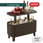 Стол Беви Бар (Bevy Bar Large Cool Bar), графит