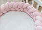 Бортик плетёный для кроватки Ellipsebed (розовый)