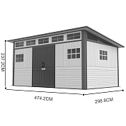 пластиковый сарай flexi house 15,5х10 от магазина viva-verde.ru
