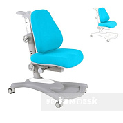 Детское кресло FunDesk Sorridi Grey/Green/Blue + чехол в подарок Голубой. Растущие парты, парты-трансформер для дома и школы. За такой партой школьник будет учиться на отлично ⭐⭐⭐⭐⭐