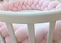 Бортик плетёный для люльки Ellipsebed (розовый)