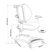 Детское кресло Magnolia Grey Cubby Серый. Растущие парты, парты-трансформер для дома и школы. За такой партой школьник будет учиться на отлично ⭐⭐⭐⭐⭐