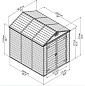 Сарай SkyLight 6x8 серый