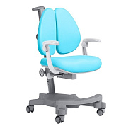 Детское кресло Brassica Grey/Pink/Blue Cubby с подлокотниками + чехол в подарок Голубой. Растущие парты, парты-трансформер для дома и школы. За такой партой школьник будет учиться на отлично ⭐⭐⭐⭐⭐