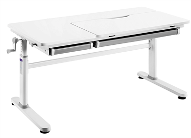 Парта для школьника Iris Grey (New) Cubby Серый. Растущие парты, парты-трансформер для дома и школы. За такой партой школьник будет учиться на отлично ⭐⭐⭐⭐⭐